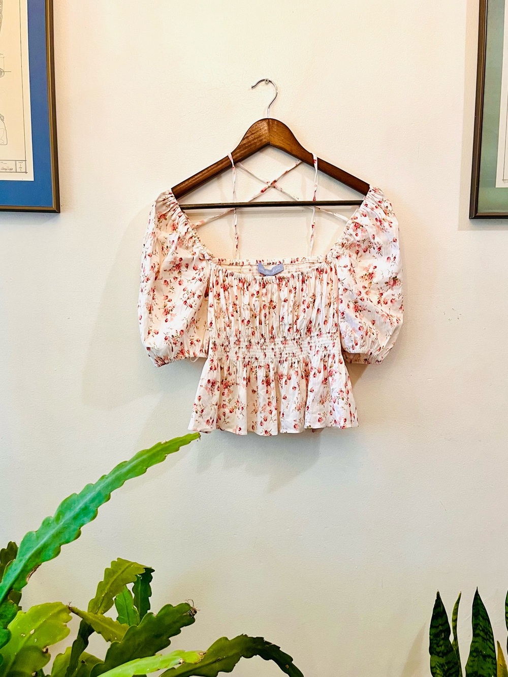 Antonio Melani Floral Smocked Peplum Top